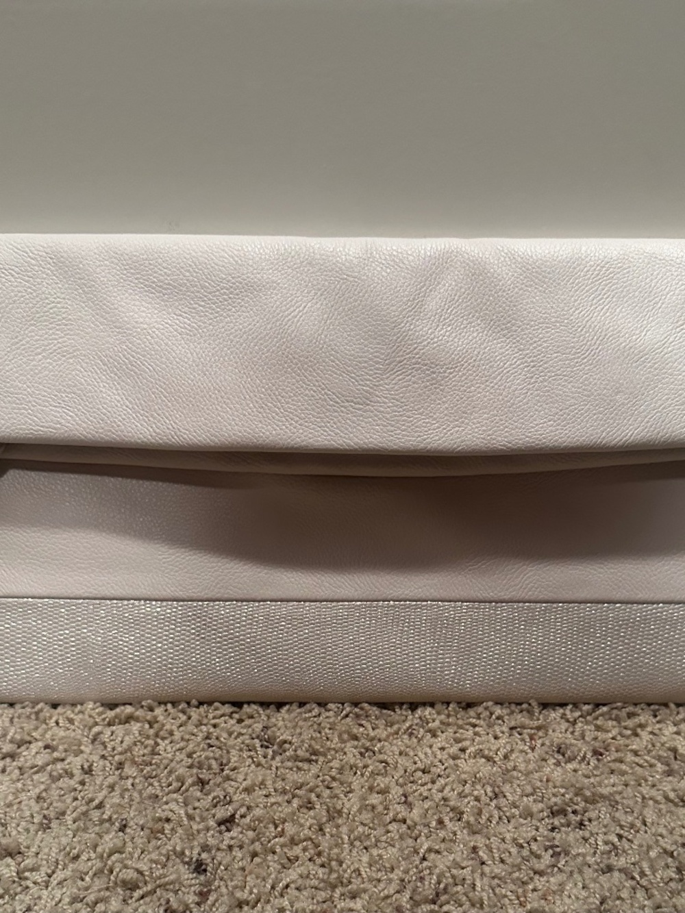 Express Fold Down Clutch Purse Cream